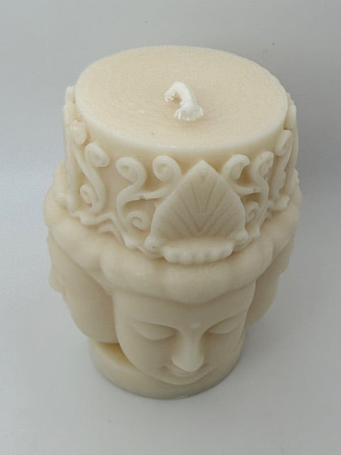 Faces of Peace - Multiple Buddha Face Pillar - Yoga Collection