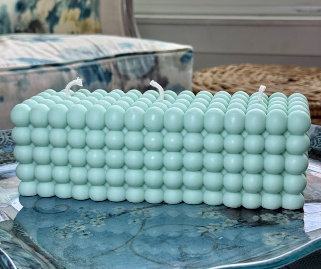 Bubble Candle - Large 3 Wick - Sea Moss & Aloe