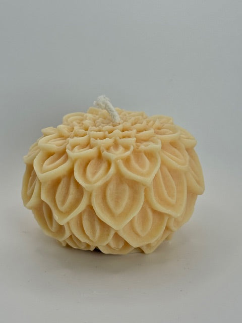 Dahlia Bloom Pillar Candle
