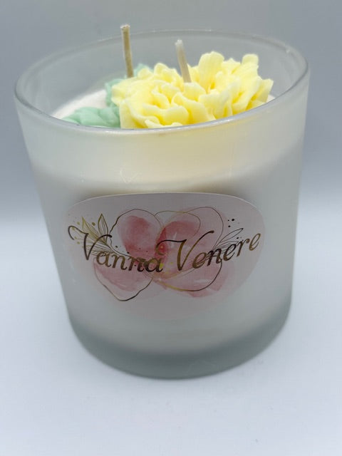 Black Violet & Saffron 16 oz Frosted Container Candle