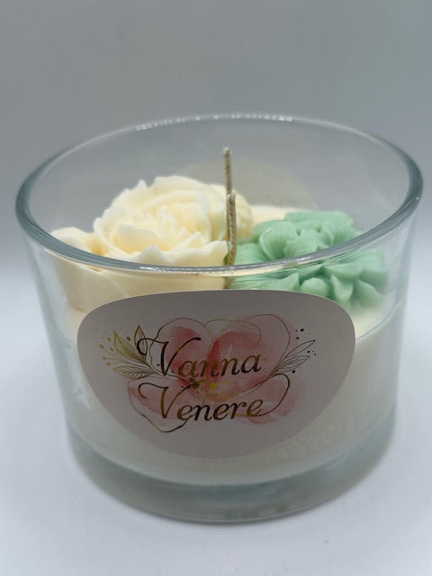 Black Violet & Saffron 15 oz Clear Container Candle