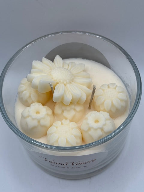 Tea Leaf & Jasmine White 15 oz Clear Container