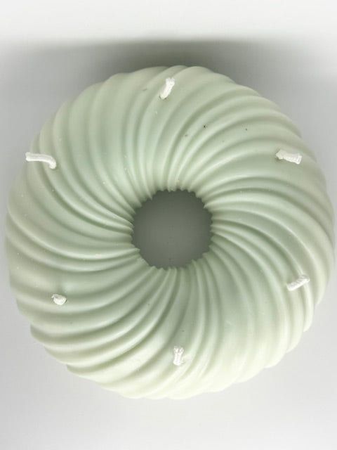 The Swirl Halo Pillar Candle Sea Moss & Aloe Scent