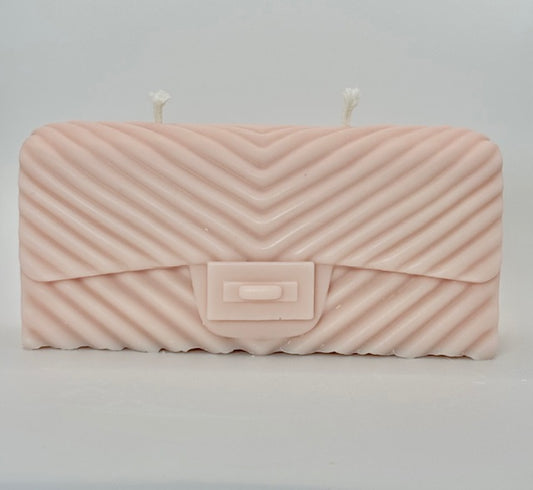 Blush Pink Purse Candle - Boho Rose - Large