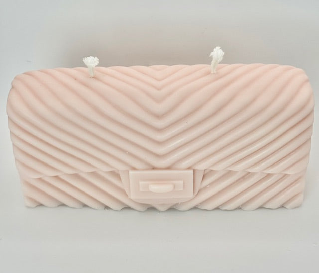 Blush Pink Purse Candle - Boho Rose - Large
