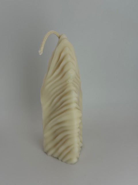 Sea Leaf or Soft Palm Pillar Candle - Divine Glow
