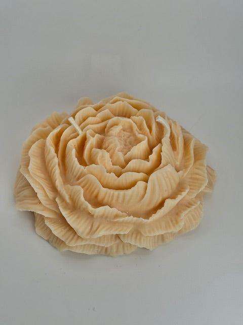 Peony Large Piller - English Garden Bloom Candle – 5.5" | 385g