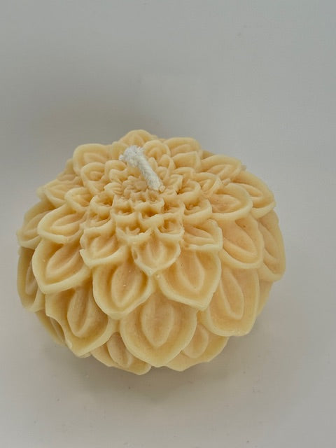 Dahlia Bloom Pillar Candle