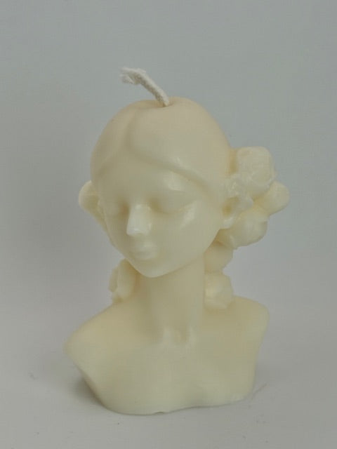 Serene Muse Bust Candle – Unscented | 128g